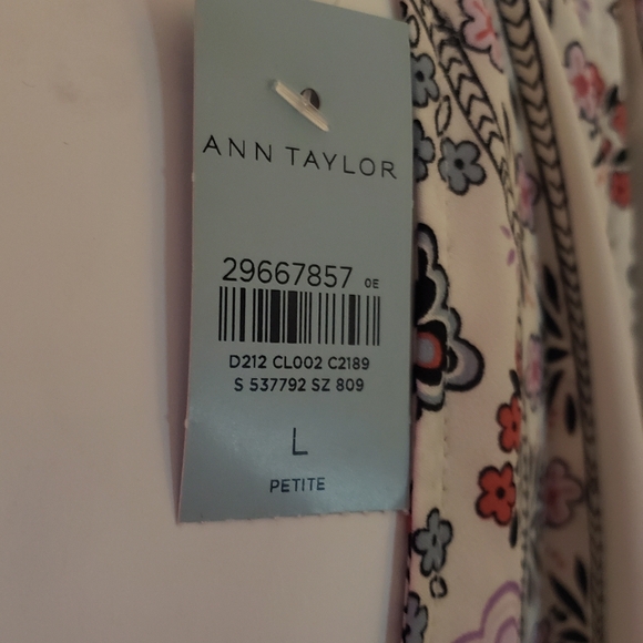 Ann TAYLOR HALTER TOP NWT SIZE L VERY COLORFUL - Picture 5 of 9